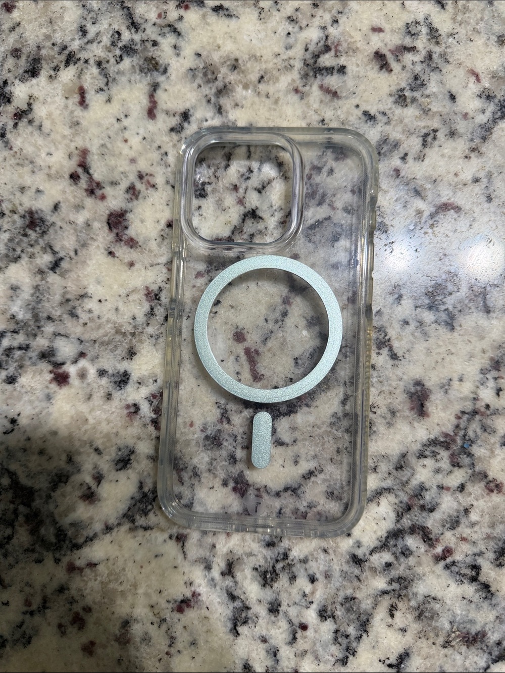 tech21 Clear Phone Case with Mint Green Magnetic Ring Accent